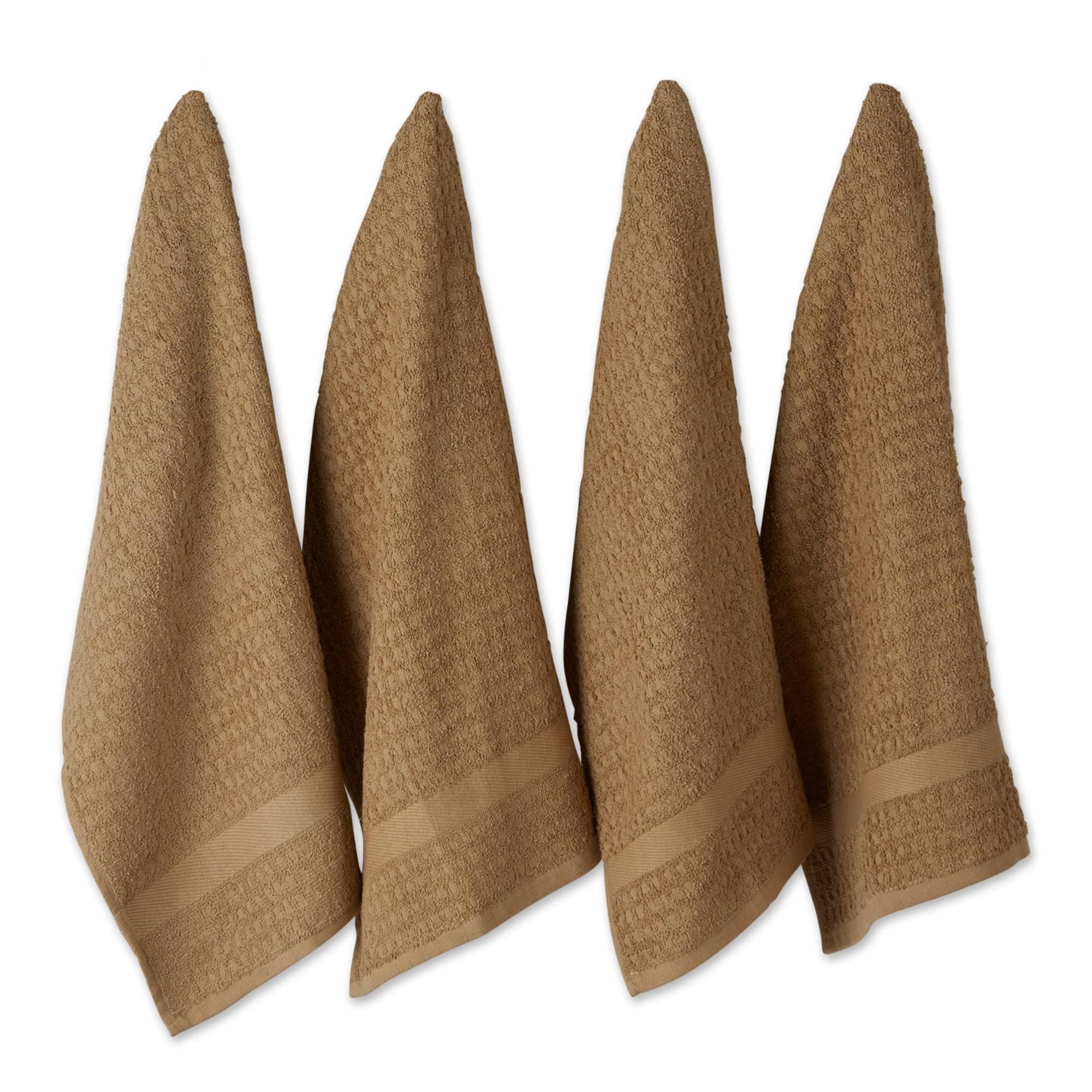 DII® Solid Vintage Linen Waffle Terry Dish Towels, 4ct.
